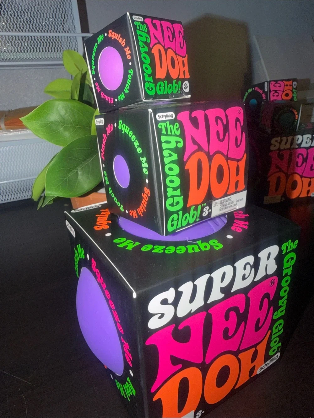 Schylling Super NeeDoh Groovy Globe – Purple Stress Toy